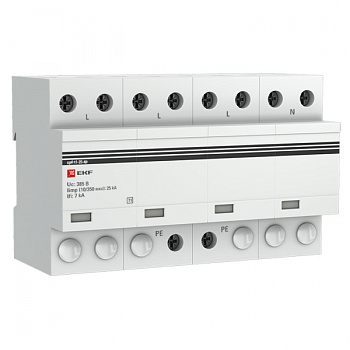 EKF PROxima Устройство защиты от импульсных перенапряжений Тип 1 Iimp 25kA (10/350?s) 4P spd-t1-25-4p