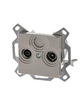 ABB EPJ Levit кофе макиато / белый Розетка TV-R, проходная, 7дБ, кофе макиато 2CHH083607A6018