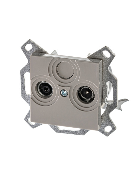 ABB EPJ Levit кофе макиато / белый Розетка TV-R, проходная, 7дБ, кофе макиато 2CHH083607A6018