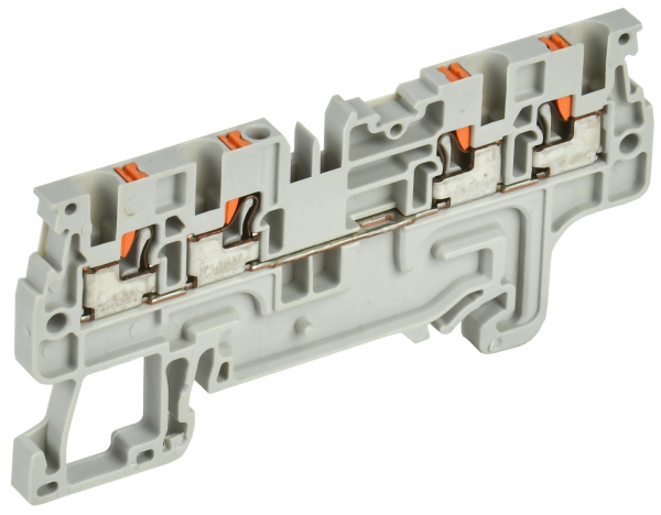 IEK Колодка клеммная CP-MC 4 вывода 1,5мм2 серая