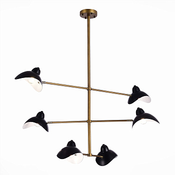 ST LUCE SL1801.303.06 Люстра подвесная Античная бронза/Черный E14 6*60W