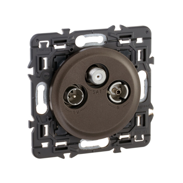 Купить Legrand Celiane2 Графит Накладка роз.TV-FM-SAT 067985