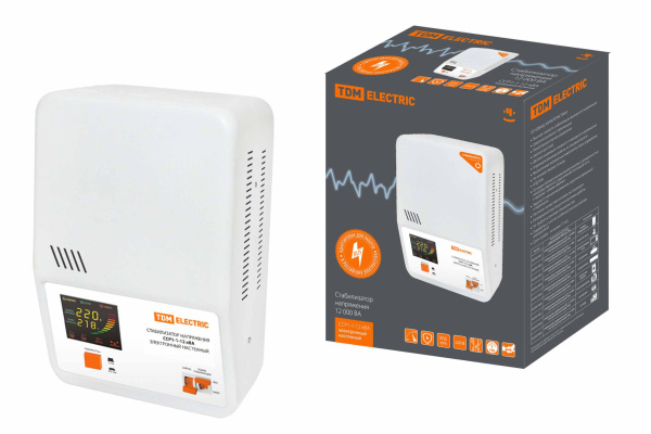 TDM Стабилизатор напряжения ССР1-1-12 кВА электронный настенный SQ1201-0029