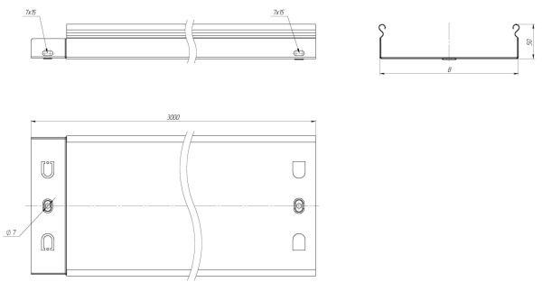 Купить EKF PROxima Лоток неперф. 50х200х3000-0,55мм