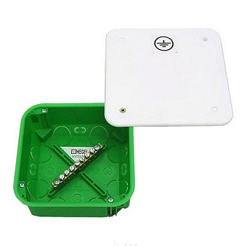 Hegel Коробка уравнивания потенциалов д/полых стен, 16 вводов, внутр разм 103x103x43 мм, ниша: 106x106x45, IP30 КУП1201-И