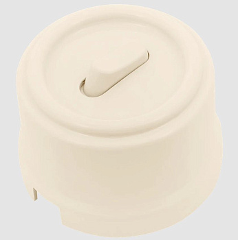 BIRONI Лизетта Пластик Песочное золото Выключатель 1-кл (клавишный) B1-221-24