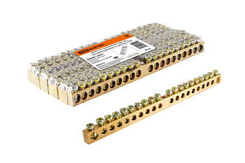 TDM Шина "N" нулевая 8х12мм 20/1 (20 групп/крепеж по центру) SQ0801-0054