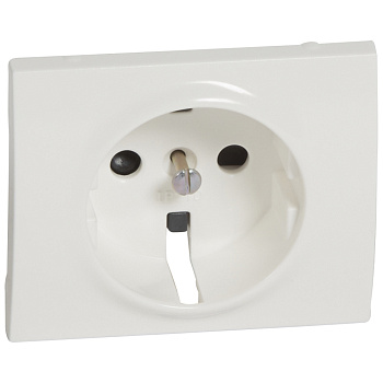 Legrand Galea Life Белый Накладка розетки с/з с защитными шторками 777021