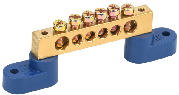 IEK Шина N ноль на двух угловых изол ШНИ-8х12-6-У2-С