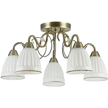 Freya Classic Letizia Бронза Потолочный светильник E14 40W FR2757-PL-05-BZ