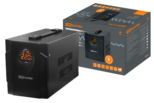 TDM Стабилизатор напряжения СНС1-1-2 кВА симисторный переносной SQ1203-0004