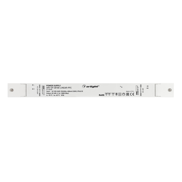 Купить Arlight Блок питания ARV-SP-48100-LINEAR-PFC (48V, 2.1A, 100W) (IP20 Пластик, 5 лет) 032628