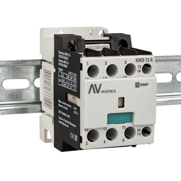 Купить EKF  AVERES Контактор КМЭ 12А 1NC 400В АС