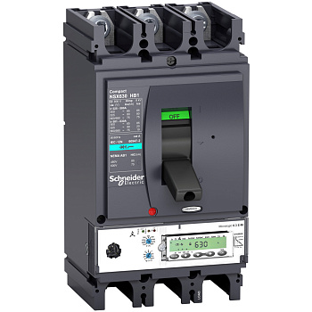 SE Compact NS630 3P Выключатель Micrologic 6.3E-M 500A NSX630HB1 (75кА при 690B) LV433728
