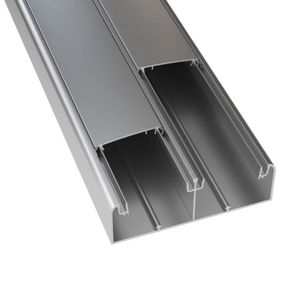 Купить DKC Алюминиевый кабель-канал 140х50 (с 2 крышками), цвет серебристый металлик