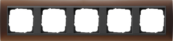 Gira Event Opaque Матово-коричневый/Антрацит Рамка 5-ая 021513