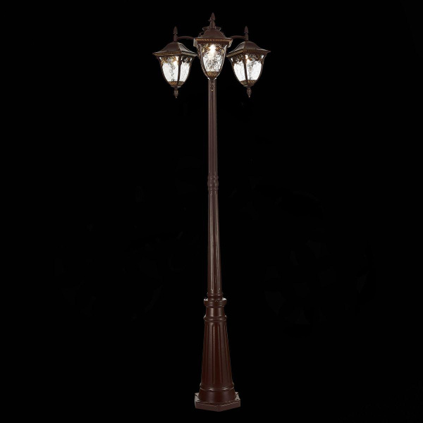 Купить ST Luce SL083.705.03 Светильник уличный наземный Кофейный/Кофейный, Прозрачный E27 3*60W