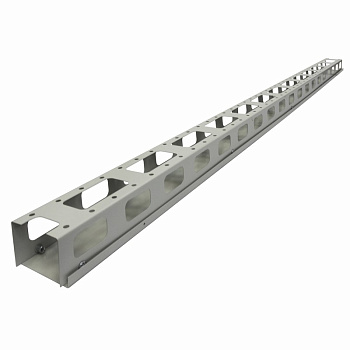 Вертикальный кабельный органайзер 42U, Standart с крышкой, ширина 100мм Rexant 04-2640