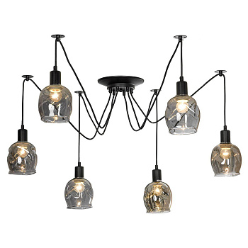 Lussole Комплект LSP-8436 (Светильник LSP-8172, Стекло GFC-Q-92 6 шт.)