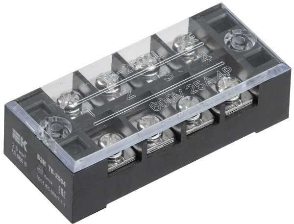 IEK Блок зажимов БЗН ТВ-2504 2,5 мм2 25A 4 пары