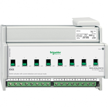 SE Merten KNX Актор для выключателя REG-K/8х230/16 с ручным управлением MTN647895