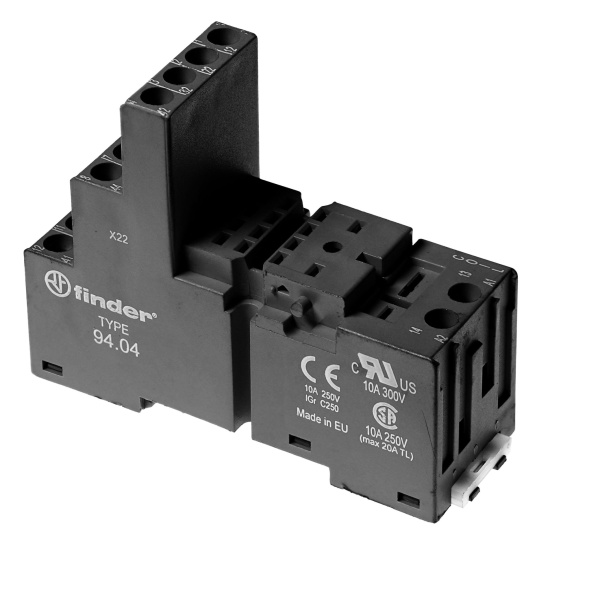 Finder Розетка с винтовыми клеммами (с зажимной клетью) для реле 55.32, 55.34, таймера 85.02, 85.04; применяются модули 86.00, 99.02; в комплекте плас 94040SPA