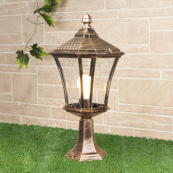 Elektrostandard GLXT-1450S / Светильник садово-парковый Virgo S черное золото a031927