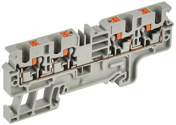 IEK Колодка клеммная CP-MC 4 вывода 4мм2 серая