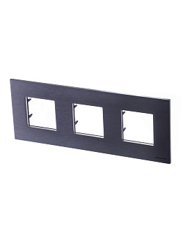 ABB NIE Zenit Сталь Рамка 3-я 2+2 +2 мод 2CLA227300N4001