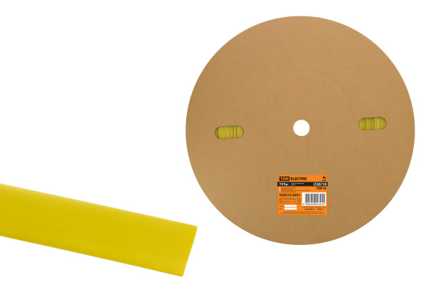 TDM Термоусаживаемая трубка ТУТнг 20/10 желтая (100 м/ролл) SQ0518-0051