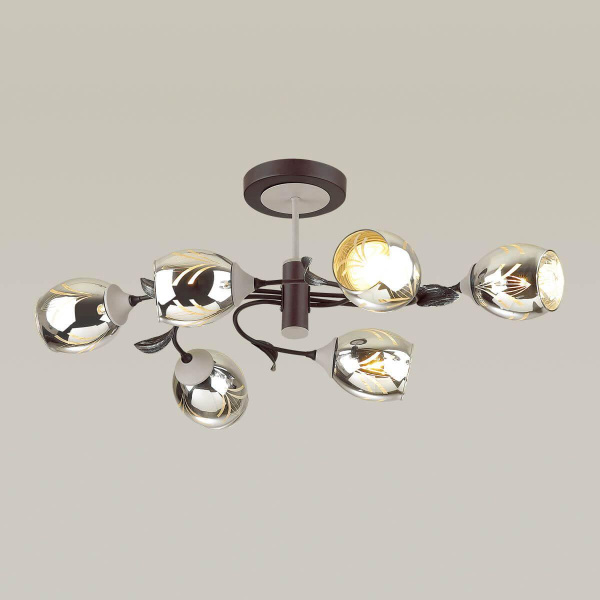 Купить Lumion 4527/6C LN20 черный, серый Люстра потолочная E27 6*60W 220V MELISSA