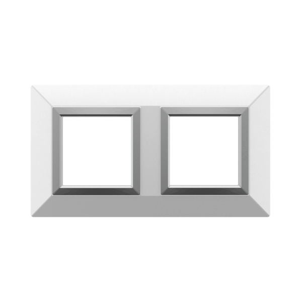 Купить DKC Рамка из металла, "Avanti", белая, 2 поста (4 мод.)