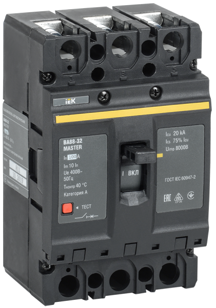 Купить IEK KARAT MASTER Автоматический выключатель ВА88-32 3Р 100А 25кА