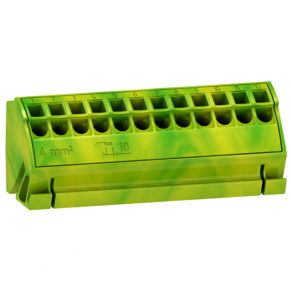 SE Prisma Pack Комплект блоков заземления с пружинными клеммами 12x4mm2 (4шт) 04214