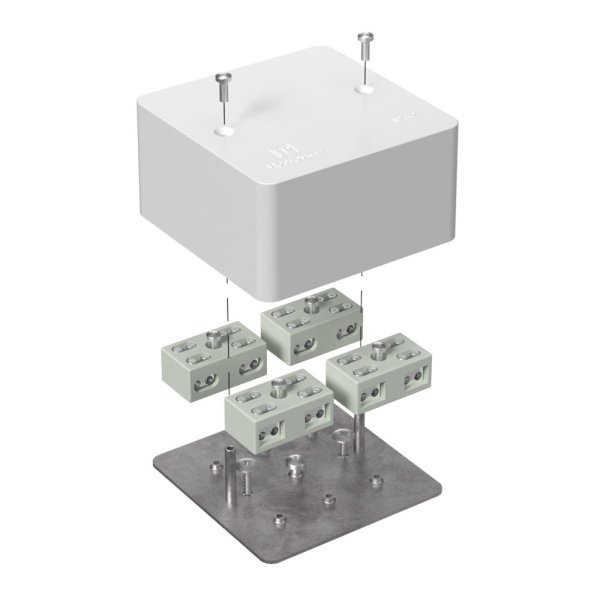 Промрукав Коробка огнестойкая разветвительная для кабель-канала 40-0460-FR6.0-4-8-Р Е15-Е60 85х85х45