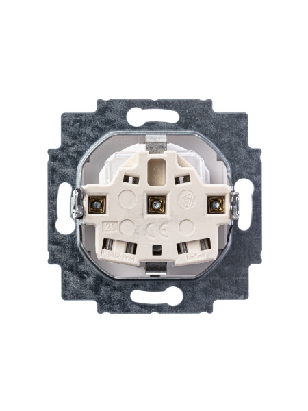 Купить ABB EPJ Levit кофе макиато / белый Розетка с заземлением со шторками, 2CHH203457A6018