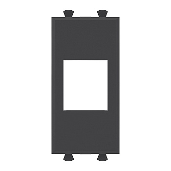 DKC Адаптер без шторки для Keystone, "Avanti", "Черный матовый", 1 модуль