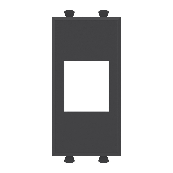 DKC Адаптер без шторки для Keystone, "Avanti", "Черный матовый", 1 модуль