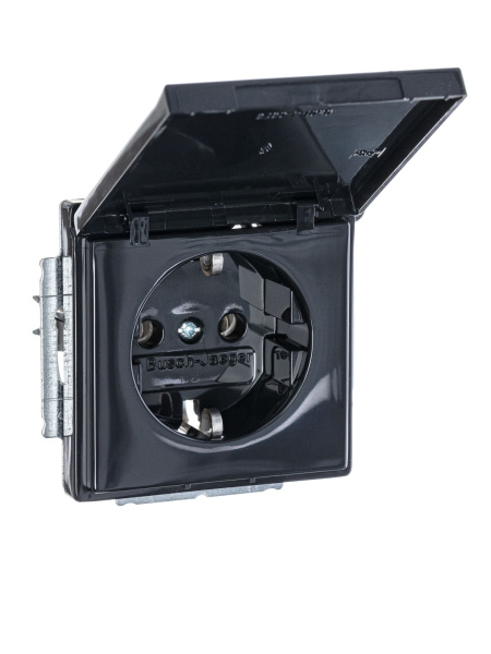 Купить ABB BJE Solo/Future Антрацит Розетка с/з с крышкой 2CKA002018A1486