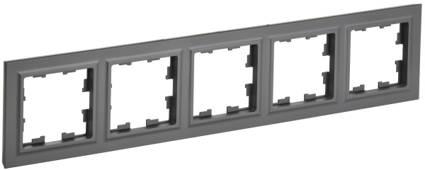 IEK BRITE BASE Графит Рамка 5-м РУ-5-БрГ