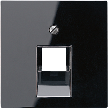 JUNG A 500 Черная Накладка 1-ой наклонной ТЛФ/комп розетки A569-1PLUASW