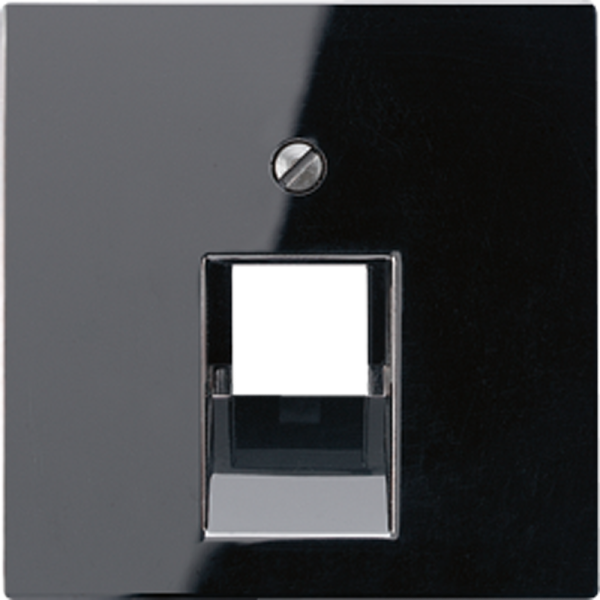 JUNG A 500 Черная Накладка 1-ой наклонной ТЛФ/комп розетки A569-1PLUASW