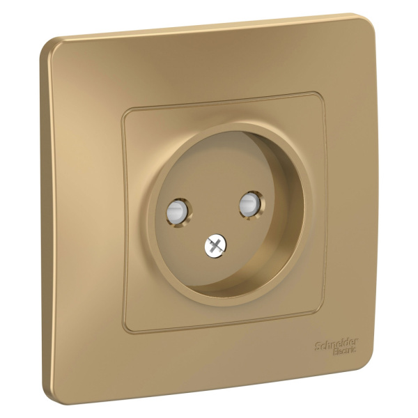 Systeme Electric Blanca внутр Титан Розетка б/з со шторками, 16А, 250В