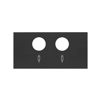 Simon 100 Черный матовый Накладка розетки R-TV+SAT 10000053-238