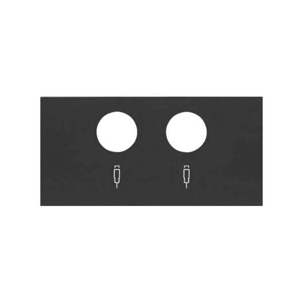 Simon 100 Черный матовый Накладка розетки R-TV+SAT 10000053-238
