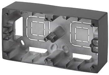 ЭРА 12-6102-05 Антрацит Коробка наклад. монтажа 2 поста, 12