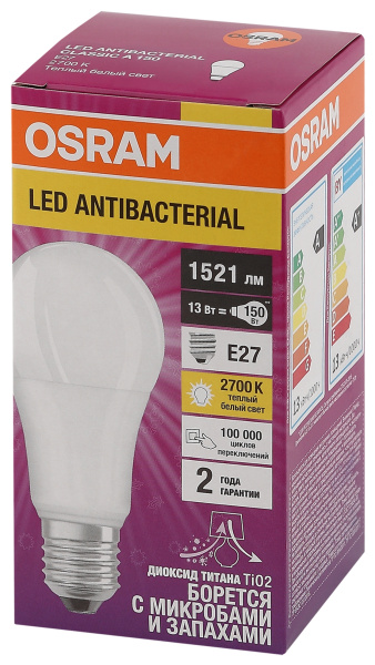 Купить Osram LCCLA100 13W/827 230VFR E27 10X1 4058075561175