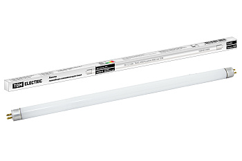 TDM Лампа люминесцентная линейная двухцокольная ЛЛ-12/12Вт, T4/G5, 6500 К, длина 368,2мм SQ0355-0006