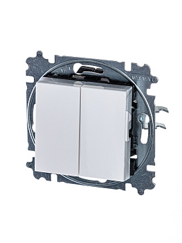 ABB EPJ Levit белый / ледяной Переключатель 2-клавишный 2CHH595245A6001