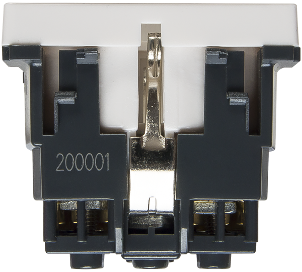Купить SPL Розетка 2К+3 с винтовыми зажимами Mosaic немецкий стандарт без шторок 2 модуля белая (077210 - SPL - 200001)